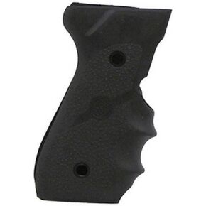 Hogue OverMolded Rubber Grip for Beretta 92 / 96 Series with Finger Grooves, Black - 92000