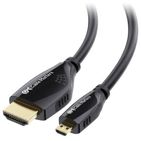 Cable Matters High-Speed 4K Micro HDMI to HDMI Cable 25ft (4K HDMI to Micro HDMI/HDMI Micro to HDMI Cable) - Ideal for Tablet, Notebook, Camera, Raspberry Pi 4 and Raspberry Pi 5, 25 Feet