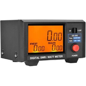 Digital LCD SWR/Watt Meter for Twoway Radio,VHF/UHF/HF Accurate SWR/Watt Tester with 3.5inch LCD Backlight Display for Measure Forward/Reflection Power/VSWR in one Push