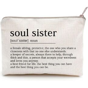 Inspirational Makeup Case for a Special Sister Cosmetic Bag Always Remember You Are Braver than You Think Makeup Bag Gift