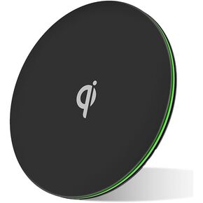 MMOBIEL Wireless Charger 15W Qi Charging - Wireless Charging Pad Compatible with iPhone and Samsung Charging Pad Also Compatible with AirPods and Galaxy Buds - Wireless Qi Fast Charger - Black