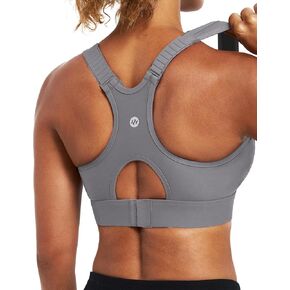 Ewedoos Sports Bras for Women High Support Racerback High Impact Padded Sports Bra Large Bust for Workout Running Yoga