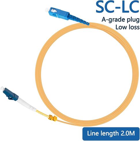 Fiber optic jumper LC-SC telecom grade fiber optic cable single-mode single core jumper square to square 2M extension cable in Saudi Arabia