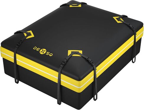 Car Rooftop Cargo Carrier Bag - 21 Cubic Feet Waterproof Soft Shell roof Cargo for Top of Vehicle with/Without Rack, Includes, Anti-Slip Mat, Storage Bag, Door Hooks in Saudi Arabia