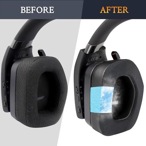 SOULWIT Cooling Gel Earpads Replacement for Alienware AW988 (AW 988) Wireless Gaming Headset, Ear Pads Cushions with Noise Isolation Foam - Black in Saudi Arabia