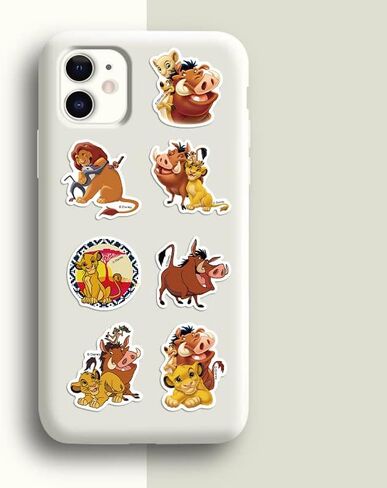 50pcs The Lion King Stickers Vinyl Waterproof Stickers Lion King for Water Bottle Books Skateboard Laptop Phone, Removeable Durable Decal Lion King Gifts for Adults Teen Boys and Girls (The L King) in Kuwait