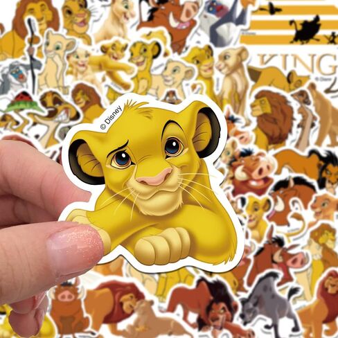 50pcs The Lion King Stickers Vinyl Waterproof Stickers Lion King for Water Bottle Books Skateboard Laptop Phone, Removeable Durable Decal Lion King Gifts for Adults Teen Boys and Girls (The L King) in Kuwait