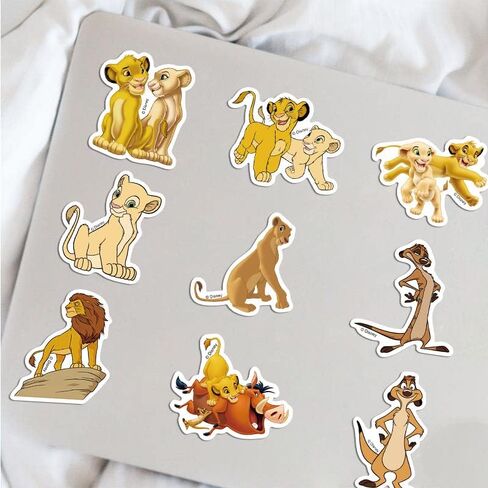 50pcs The Lion King Stickers Vinyl Waterproof Stickers Lion King for Water Bottle Books Skateboard Laptop Phone, Removeable Durable Decal Lion King Gifts for Adults Teen Boys and Girls (The L King) in Kuwait