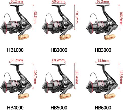 Fishing Reel,Open Face Fishing Reel,Ultra Smooth Powerful Spinning Reel with 5.2:1 Gear Ratio,CNC Alloy Wire Cup,Reversible Handle for Freshwater Saltwater (HB5000) in Saudi Arabia