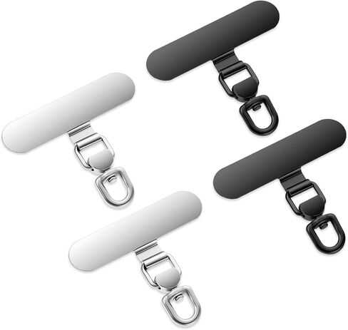 Universal Phone Tether Tabs 4Pcs Metal Phone Patches Rotatable 360° Phone Lanyard Tab for Phone Strap in Saudi Arabia