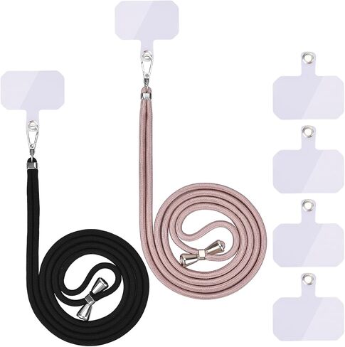 Universal Cell Phone Lanyard，Phone Strap，Lanyard with Adjustable Nylon Neck Strap for Crossbody Or Hanging Around The Neck. (Black) in Saudi Arabia