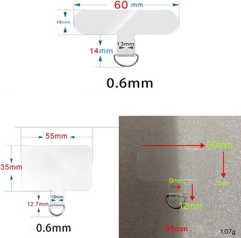 حبال هاتف قابلة للتعديل من PINKPIN مع 3 رقع حبل للهاتف، سلسلة حول الجسم للهاتف المحمول متوافقة مع معظم الهواتف الذكية in Kuwait