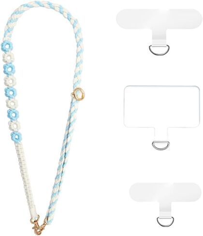 حبال هاتف قابلة للتعديل من PINKPIN مع 3 رقع حبل للهاتف، سلسلة حول الجسم للهاتف المحمول متوافقة مع معظم الهواتف الذكية in Kuwait