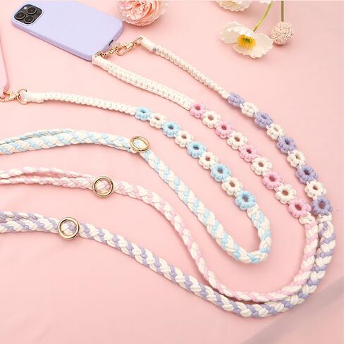 حبال هاتف قابلة للتعديل من PINKPIN مع 3 رقع حبل للهاتف، سلسلة حول الجسم للهاتف المحمول متوافقة مع معظم الهواتف الذكية in Kuwait