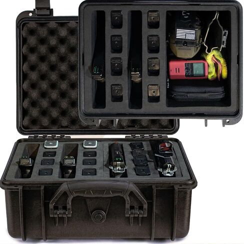 Versatile Pre-Cut Foam Tactical Pistol Case, Water& Shock Proof, TSA Approved, 16.1" x 13.5" x 8.0" in Saudi Arabia