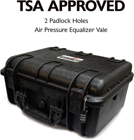 Versatile Pre-Cut Foam Tactical Pistol Case, Water& Shock Proof, TSA Approved, 16.1" x 13.5" x 8.0" in Saudi Arabia