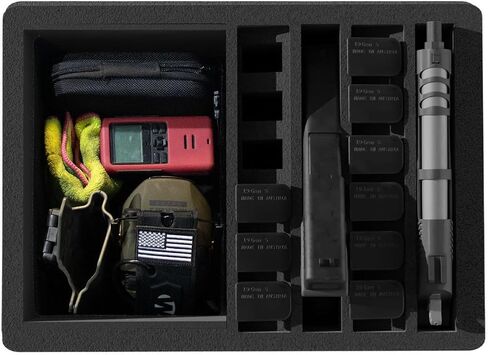 Versatile Pre-Cut Foam Tactical Pistol Case, Water& Shock Proof, TSA Approved, 16.1" x 13.5" x 8.0" in Saudi Arabia