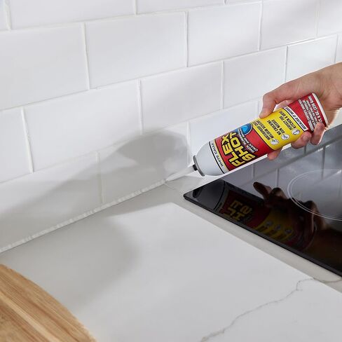 Flex Shot, 8 oz, 2-Pack, Almond, Flexible Rubber Silicone Sealant, Waterproof Caulk, UV Resistant, No Caulk Gun Needed, Perfect for Kitchen, Bath, Showers, Sinks, Baseboards in Kuwait