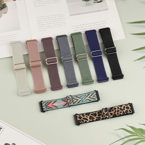Elastic Bands for Fitbit Versa 2 Band Women Men, 2-Pack Adjustable Strechy Solo Loop Replacement Wristband Compatible with Fitbit Versa/Versa 2/Versa Lite/SE Smartwatch in Kuwait