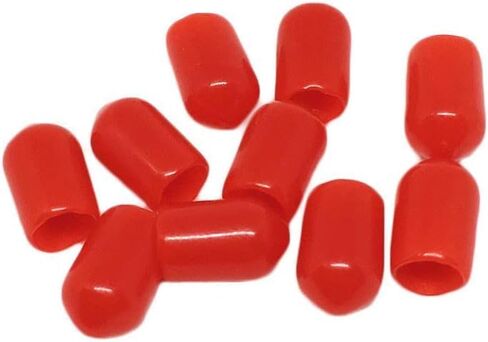 RiteAV - Fiber Optic Dust Caps for Fiber Bulkheads - 100 caps - (ST Mutlimode or Singlemode) (Red) in Kuwait