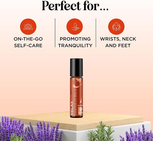 Relaxing Essential Oil Roll On - Aromatherapy Essential Oil Roller with Calming Essential Oils - Relaxing Essential Oil Blend with Lavender Ylang Ylang Chamomile & Geranium for Stress Support (2 Pack) in Kuwait