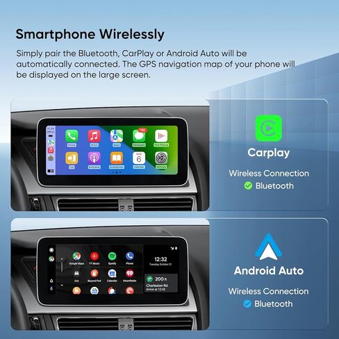 شاشة تشغيل سيارة 10.25 بوصة لسيارة Audi A4 A5 S4 S5 B8 2009-2016 مع نظام الحفلات الموسيقية/السيمفونية، ترقية راديو المصنع بلوتوث اللاسلكي CarPlay Android Auto Stereo استبدال in Kuwait