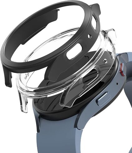Ringke Slim [مادة مضادة للاصفرار / عبوتان] متوافق مع حافظة Samsung Galaxy Watch 5 مقاس 44 مم لغطاء شفاف صلب وبسيط + لون إضافي للنساء والرجال - شفاف + أسود in Saudi Arabia
