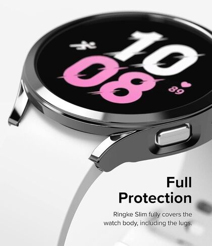 Ringke Slim [مادة مضادة للاصفرار / عبوتان] متوافق مع حافظة Samsung Galaxy Watch 5 مقاس 44 مم لغطاء شفاف صلب وبسيط + لون إضافي للنساء والرجال - شفاف + أسود in Saudi Arabia