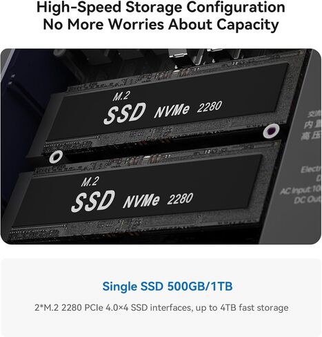 كمبيوتر صغير Beelink، EQi12 أجهزة كمبيوتر صغيرة Intel 1220P (حتى 4.4 جيجا هرتز) 10C/12T، Micro PC 24 جيجابايت LPDDR5 RAM 500 جيجابايت M.2 NVMe SSD، كمبيوتر مكتبي مدمج PSU 4K@60 هرتز/Dual HDMI/WiFi6/BT5.2/ HTPC/W-11 برو in Kuwait