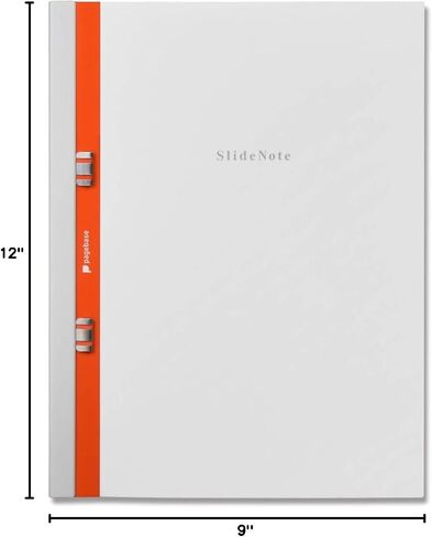 SlideNote made in Tokyo, Japan 2 Functions of Files and Notebooks One-Touch Mechanism Holeless Paper A4 Size Revolutionary Stationery (Dark Gray) in Saudi Arabia