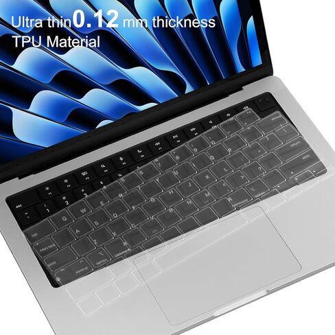 BlueSwan Keyboard Cover for 2021 2022 2023 M1/M2/M3 Pro/Max MacBook Pro 14/16 A2442 A2485 A2779 A2780, M2 MacBook Air 15/13 A2941 A2681, US Layout, Keyboard Protector Accessories in Kuwait