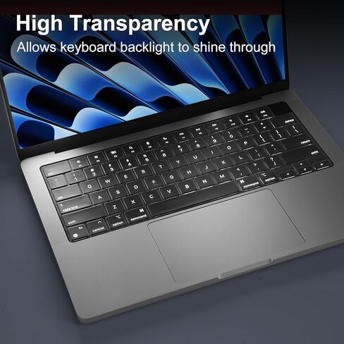 BlueSwan Keyboard Cover for 2021 2022 2023 M1/M2/M3 Pro/Max MacBook Pro 14/16 A2442 A2485 A2779 A2780, M2 MacBook Air 15/13 A2941 A2681, US Layout, Keyboard Protector Accessories in Kuwait