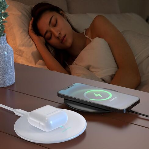 Color Rokk Wireless iPhone Charger,15W Fast Charging pad for iPhone 16/16plus/16pro Max/15/14/13/12/11/X,Google Pixel 9/Pixel 9 Pro/8/7/6,Samsung Galaxy S24 Ultra/S23/S22(No AC Adapter) in Saudi Arabia