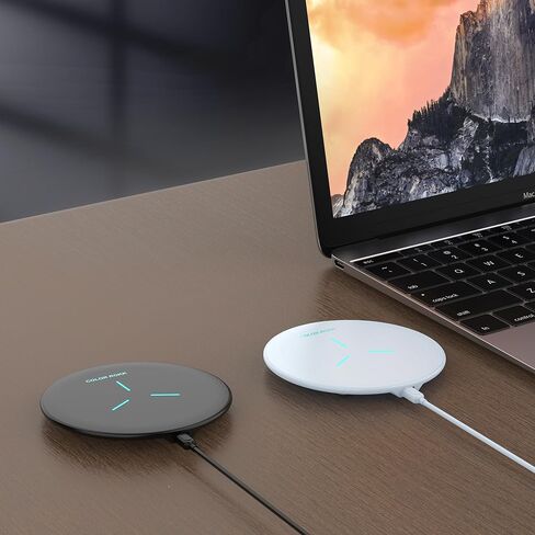 Color Rokk Wireless iPhone Charger,15W Fast Charging pad for iPhone 16/16plus/16pro Max/15/14/13/12/11/X,Google Pixel 9/Pixel 9 Pro/8/7/6,Samsung Galaxy S24 Ultra/S23/S22(No AC Adapter) in Saudi Arabia
