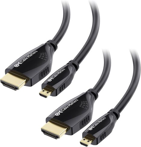 Cable Matters High-Speed 4K Micro HDMI to HDMI Cable 25ft (4K HDMI to Micro HDMI/HDMI Micro to HDMI Cable) - Ideal for Tablet, Notebook, Camera, Raspberry Pi 4 and Raspberry Pi 5, 25 Feet in Saudi Arabia