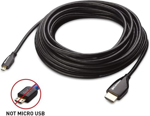 Cable Matters High-Speed 4K Micro HDMI to HDMI Cable 25ft (4K HDMI to Micro HDMI/HDMI Micro to HDMI Cable) - Ideal for Tablet, Notebook, Camera, Raspberry Pi 4 and Raspberry Pi 5, 25 Feet in Saudi Arabia