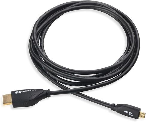 Cable Matters High-Speed 4K Micro HDMI to HDMI Cable 25ft (4K HDMI to Micro HDMI/HDMI Micro to HDMI Cable) - Ideal for Tablet, Notebook, Camera, Raspberry Pi 4 and Raspberry Pi 5, 25 Feet in Saudi Arabia