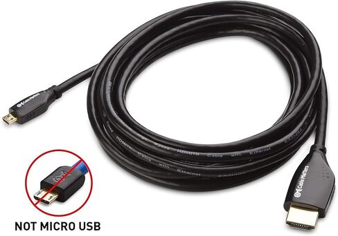 Cable Matters High-Speed 4K Micro HDMI to HDMI Cable 25ft (4K HDMI to Micro HDMI/HDMI Micro to HDMI Cable) - Ideal for Tablet, Notebook, Camera, Raspberry Pi 4 and Raspberry Pi 5, 25 Feet in Saudi Arabia