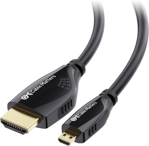 Cable Matters High-Speed 4K Micro HDMI to HDMI Cable 25ft (4K HDMI to Micro HDMI/HDMI Micro to HDMI Cable) - Ideal for Tablet, Notebook, Camera, Raspberry Pi 4 and Raspberry Pi 5, 25 Feet in Saudi Arabia