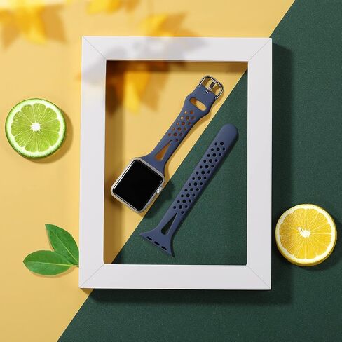Getino متوافق مع أشرطة ساعات Apple 38 مم 40 مم 41 مم 42 مم 44 مم 45 مم 46 مم 49 مم iWatch Band للنساء والرجال، ناعم ومتين ومسامي ورفيع وضيق لـ iWatch Ultra 2 SE Series 10 9 8 7 6 5 4 3 in Saudi Arabia
