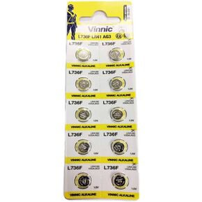 Ag3 L736 192 Alkaline Battery (10 Pack) Used In Watches, Calculators, Toys, Lasers, Clocks