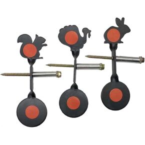 3 Pcs/Set Thickened 3mm Indoor and Outdoor Slingshot Shooting Target 360-degree Rotating Steel Shooting Targets