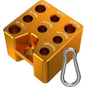 Ammo Checkers, Ammo Checker Cartridge Gauge, Accurate Size Ammo Checker Cartridge Gauge for Reloading, Ammunition Ammo Checkers with Snap Hook