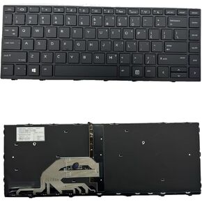 Keyboard Replacement with Backlit for Probook 430 G5 440 G5 445 G5 640 G4 645 G4 640 G5 929820-001 9Z.NEESQ.001 Series Laptop US Layout Without Pointer No Frame(Backlit)