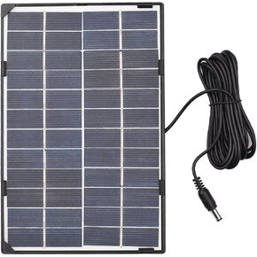 Andoer 6W 12V Solar Panel for Outdoor Security Camera Solar Cell with 10ft DC Output DIY Waterproof Solar Panel for Street Light Garden Lamp Home Fan Pump