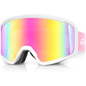 Ski/Snowboard Goggles for Men Women, OTG Snow Goggles Anti Fog 100% UV Protection Snowboarding Goggles