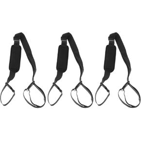 PATIKIL Carrying Beach Chair Straps, 3 Pack Adjustable Beach Chair Straps Shoulder Carrying Straps for Folding Chair Backpack, Black
