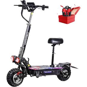 Electric Scooter for Adults 50 MPH & 50 Miles Travel Range Dual Drive Foldable Kick Scooter with Steering Damper,Off Road Fat Tire 5600W E Scooter