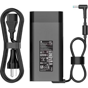 Original 200W AC Charger for HP Omen Pavilion Gaming 15 16 17 15t 17t ZBook Fury Create Studio 15 17 G3 G4 G5 G6 G7 G8 Envy 15 2020 TPN-DA10 L00818-850 Laptop Adapter Power Cord (200W)