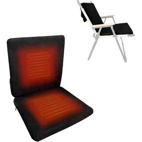 Heated Camping Chairs for Adults Use on Camping Chairs or Chairs with Back Support Portable Heated Foldable Seat (Mobile Power Pack Not Included)